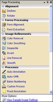 Tasks Pane - Process List